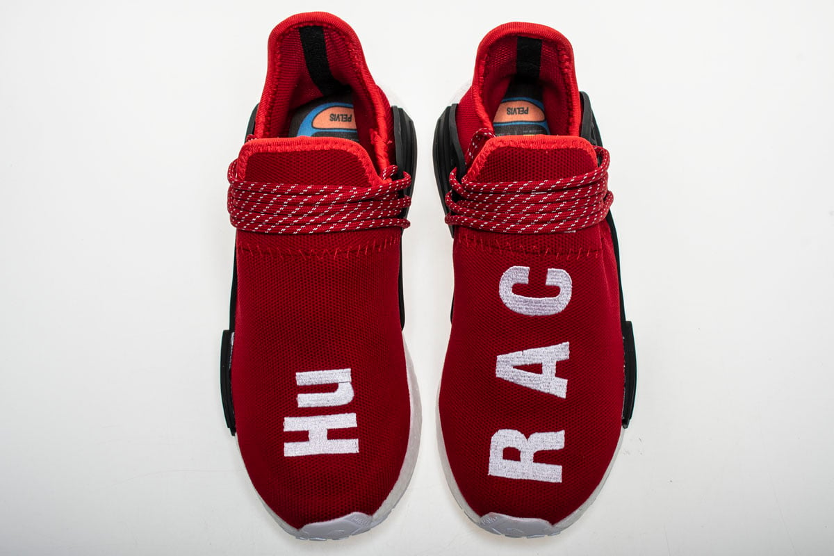 human race red on feet